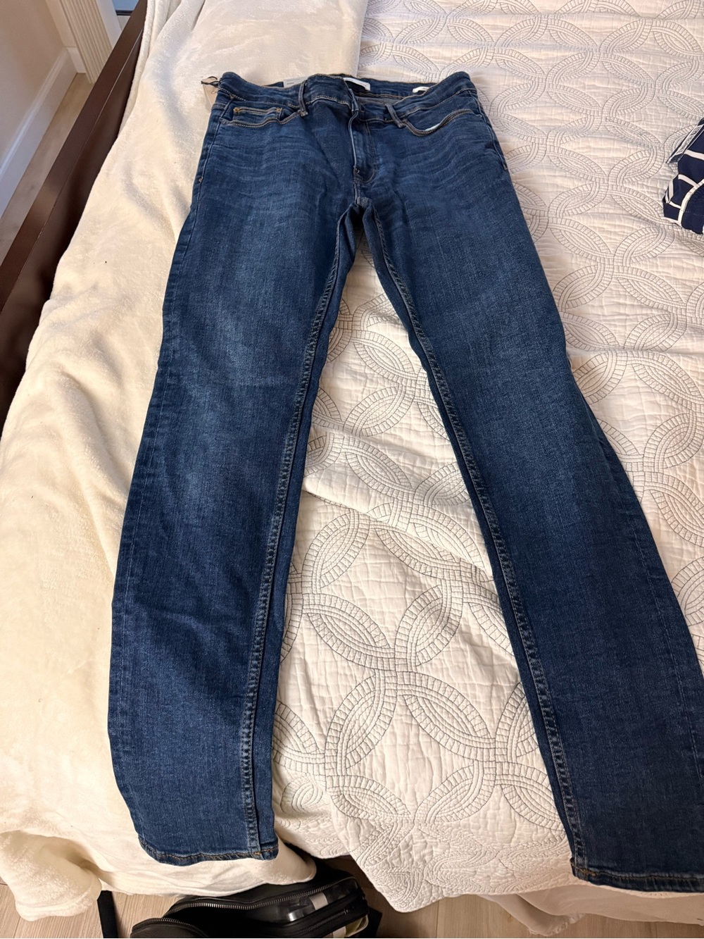 Mango Men's Skinny Jeans - Dark Blue Wash